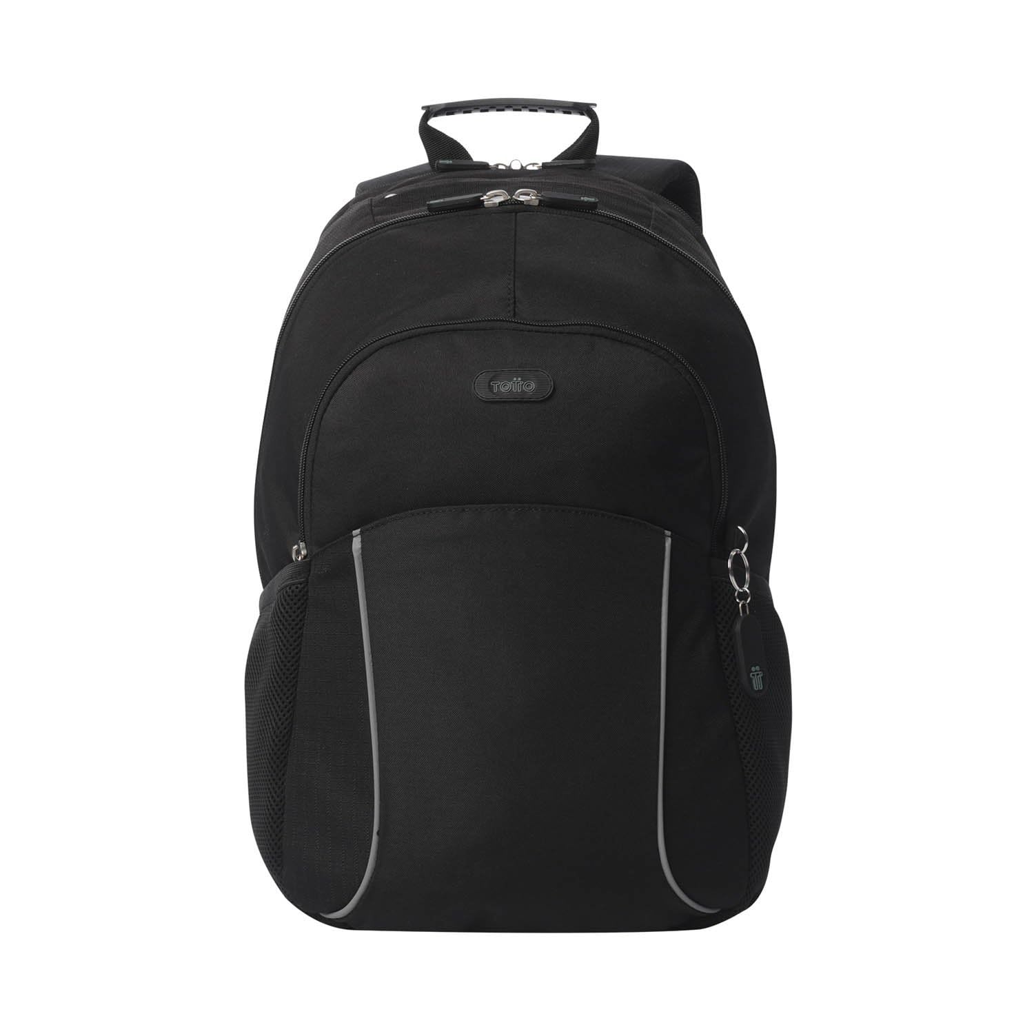 TOTTO - Mochila para Ordenador Portátil de 15,4 Pulgadas, Modelo Cambri 2.0, 3 Compartimentos, Bolsillo Tablet 10", Bolsillo Botella, Espaldar Ergonómico, Cómodas Correas en S, Color Negro