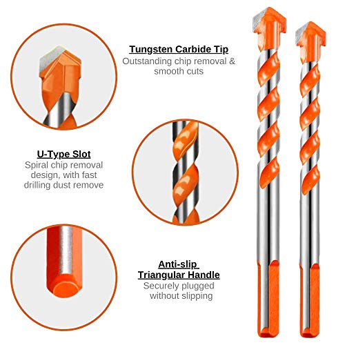 image for HILBERTBROOK 10Pcs Ultimate Drill Bits, Multifunctional Drill Bits, Ul