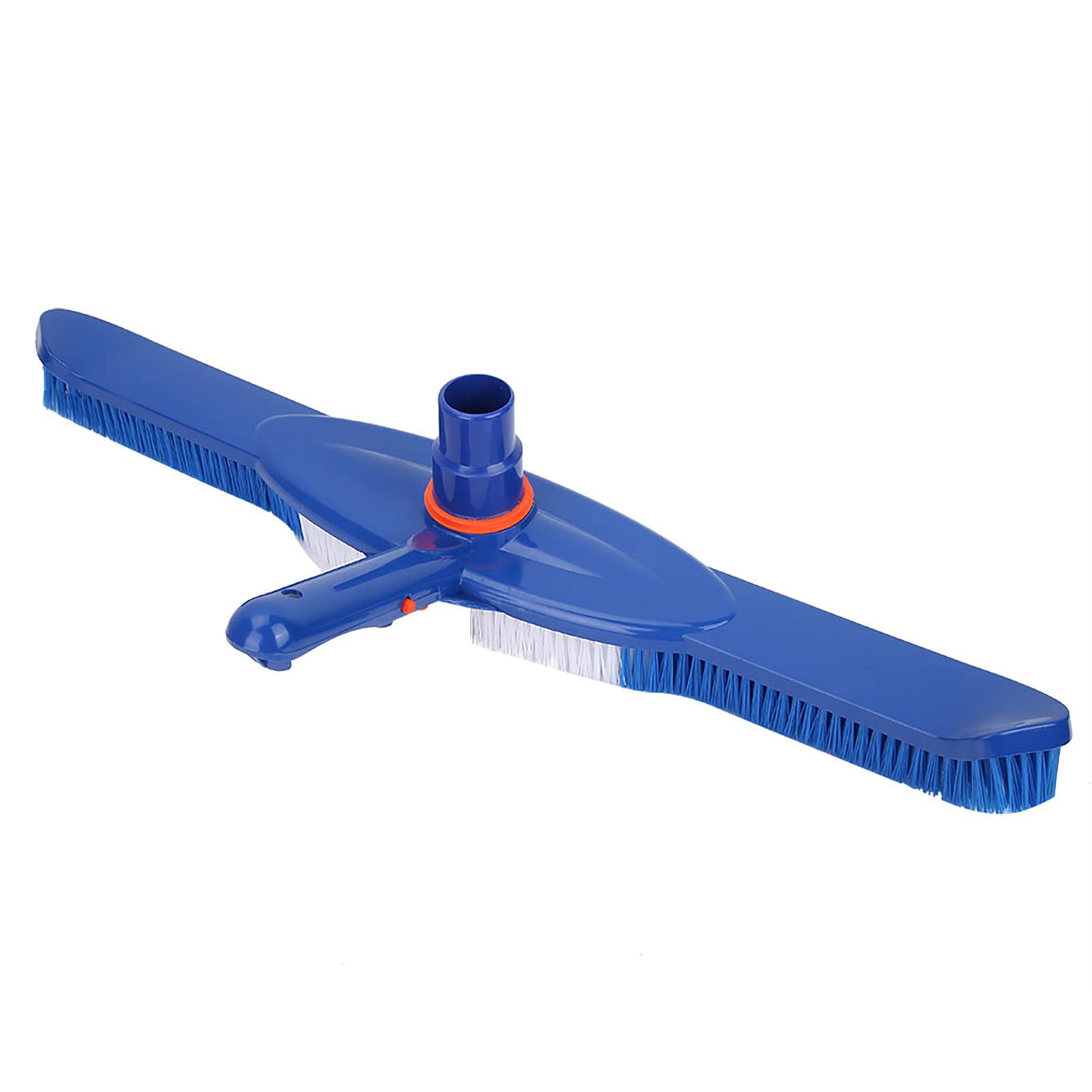 Ausla Testa di aspirazione per piscina, spazzola manuale per la pulizia di pareti, piastrelle, pavimenti, 50,5 cm, blu