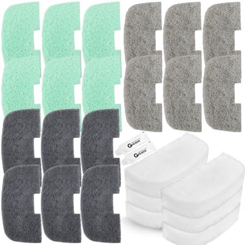Image of Threlaco 26 Pcs Canister Filter Maintenance Kit Compatible with Fluval 106 /107 /206 /207, Water Polishing Pad, Ammonia /Phosphate /Nitrite Remover Pads, Silicone Lube