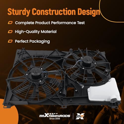 Image of maXpeedingrods Dual Engine Radiator Cooling Fan Assembly for Toyota Highlander 2014-2019, 167110P230 163630P330 TO3115187 163610P210 163610P310 163630P230 FA50592C