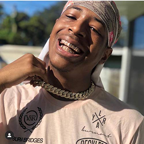 image for JINAO Silver Grill 14K Gold Plated Iced Out Mouth Teeth Grillz Top Bot