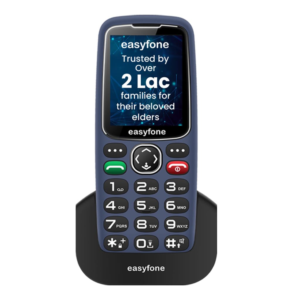 easyfone Marvel+ 2.4" Phone for Seniors, Big Keys+Loud Sound, Photo Dial, Dock Charger, Call Recording, SOS & Ambulance Assistance, Fraud Protection-Allow Calls from Known Contacts Only, 2 Yr Warranty