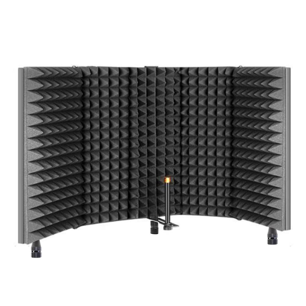 TRUE NORTH Microphone Isolation Shield w/Desk Feet and Stand Mount