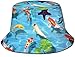 Sombrero de Cubo con Estampado de pez Koi japonés, Gorra de Pesca para Pescador, para Mujer, Viaje, Negro, Talla única