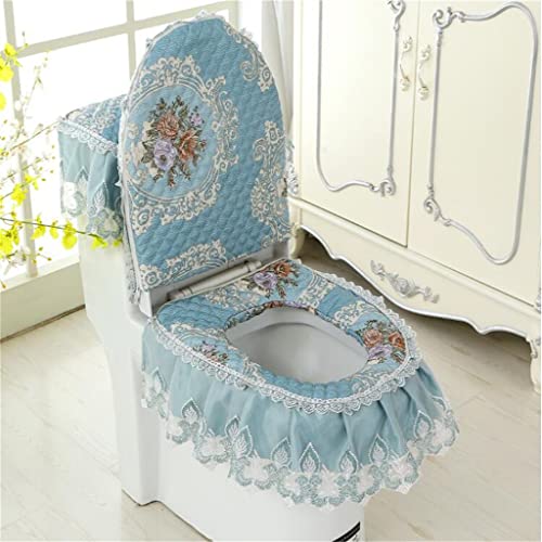 ZSMLB 3-teiliger Toilettensitzbezug Bedruckter Toilettensitzbezug Badezimmer WC Waschbarer Sitzbezug – Bild 3