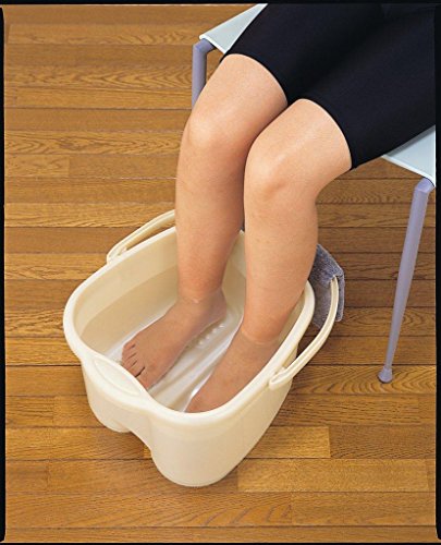 Inomata Pearl Foot Detox Massage Spa Bucket, White