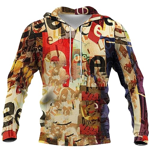 GOFULY Mens Sweatshirt Hoodie Lightweight Fall Tie Dye Hoodies Long Sleeve Pullover Sweatshirts Drawstring Shirt With Pocket2