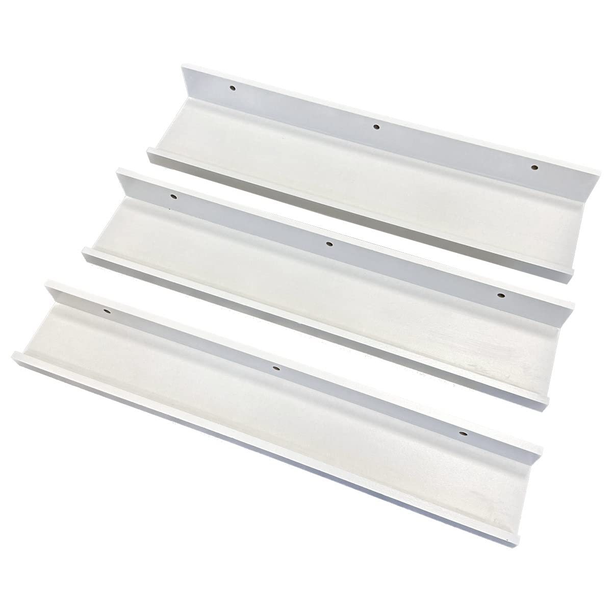 PrimoLiving 3er Set Wandregal Weiß - 90 cm Schweberegal Bilderleiste Set für Bilderrahmen Bücher Deko im Wohnzimmer Arbeitszimmer Badezimmer Küche Schlafzimmer P-14851
