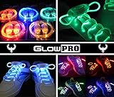 GlowPRO LED Shoelaces - Santa Claus favorite Stocking Stuffer, this Glow in the Dark Christmas Gift is Cool Fun for Kids, Party and Cosplay. Flashing Lights for Visibility Night Safety Running Biking