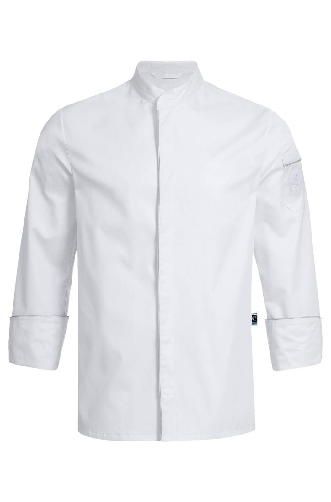 GREIFF Gastro Moda Cuisine Herren Exquisit Kochjacke Fit | Greiff GASTRO-MODA Cuisine Herren Exquisit-Kochjacke Langarm Druckknöpfe Paspelierung Armtasche Logo Regular-Fit Baumwolle