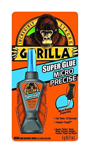 Gorilla 6770002 Micro Precise Super Glue, 5g, Clear - 6 Pack