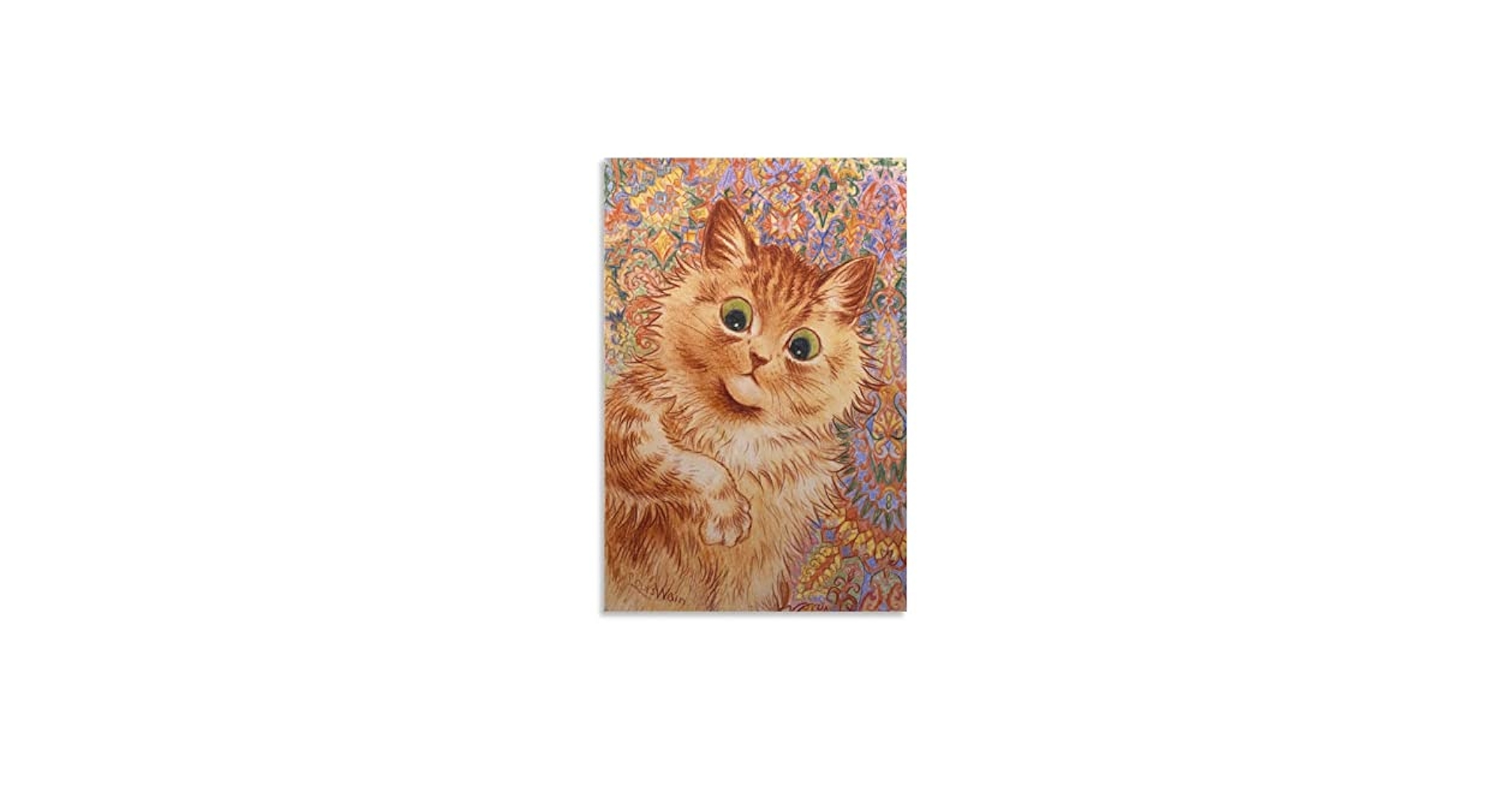 絵画 。壁掛け絵【美しい赤いバラ園でワインを飲みながら白い猫を抱いている少女】 c4424bd07b4a0a4129c5dbd7f57964
