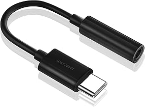 MAS CARNEY │ Adattatore da USB Tipo C a femmina AUX da 3,5 mm, compatibile con Huawei, Google, Pixel, Mi, Moto Z, iPad Pro, MacBook, ecc, dispositivi Android/iOS/Win10 USB Tipo C │ Nero