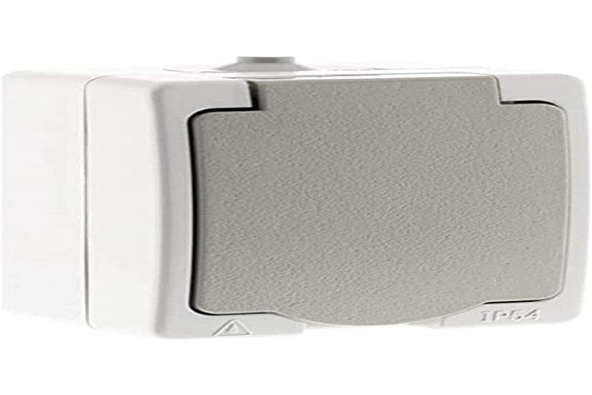 443033TD - Presa euroamericana, Allumia S44, colore Grigio Tech, 2P+T