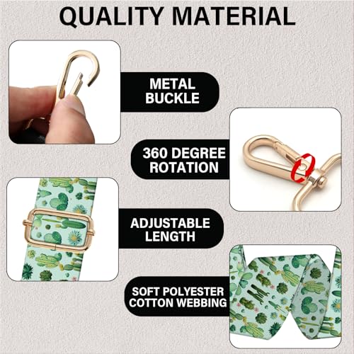 Image of Purse Strap Crossbody Shoulder Canvas Straps 1.5 inch Wide Replacement Adjustable Aesthetic Cute for Women Girls Bag