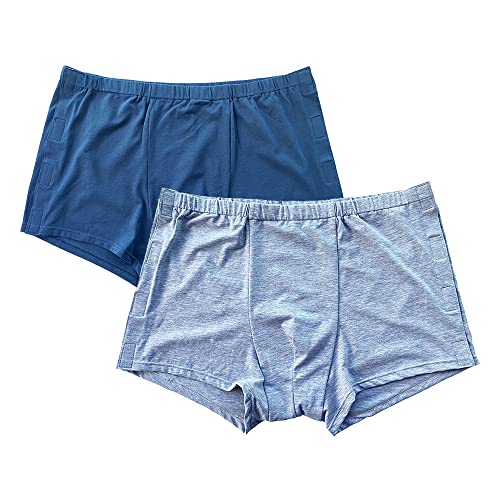 Mens Easy Adaptive Underwear Boxer With Magic Stick Closure, Pack of 2