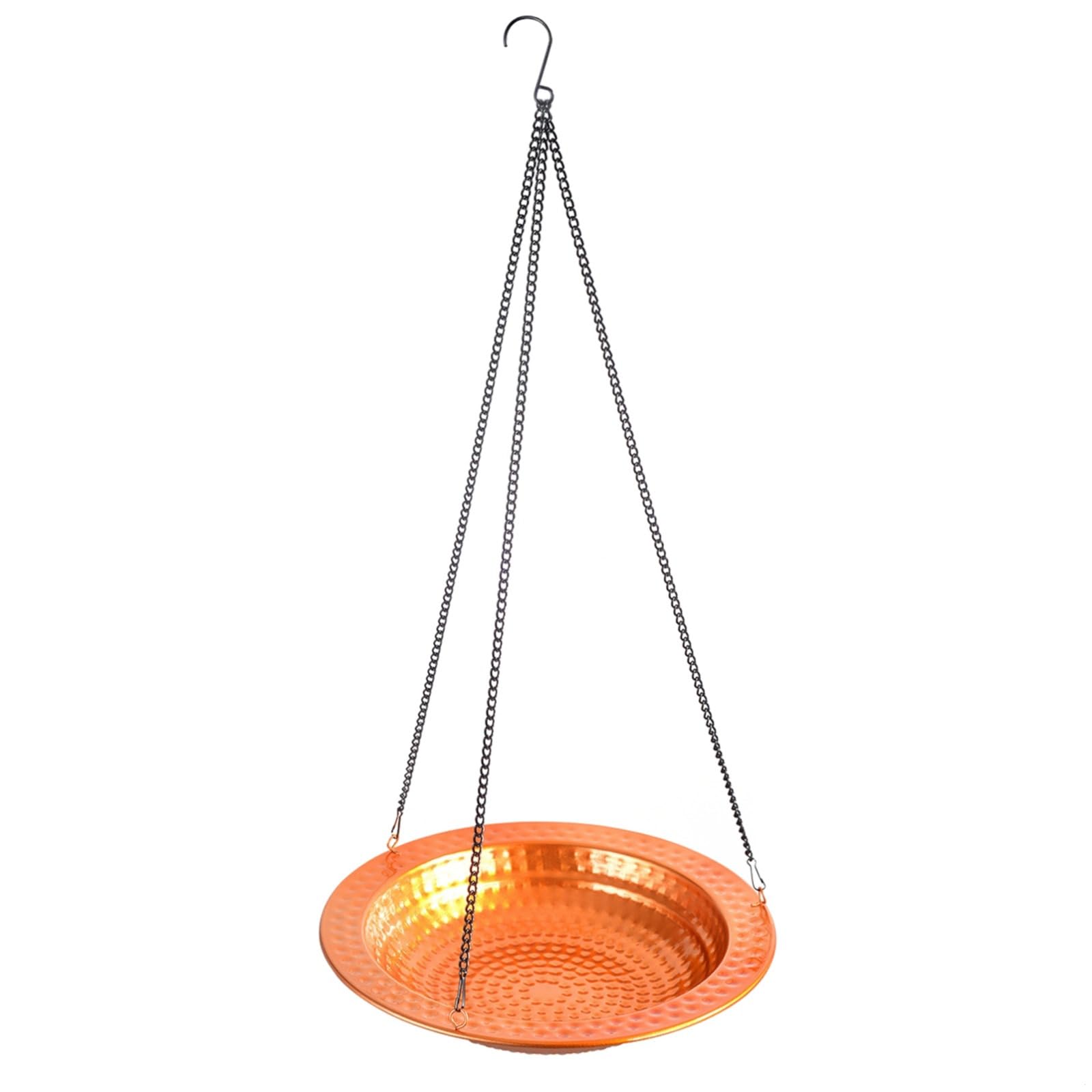 Metall zum Aufhängen von Vogeltränken, Kettenhaken und handgefertigt, 61 cm Höhe, 30 cm Durchmesser, ideal für Gärten und Terrassen
