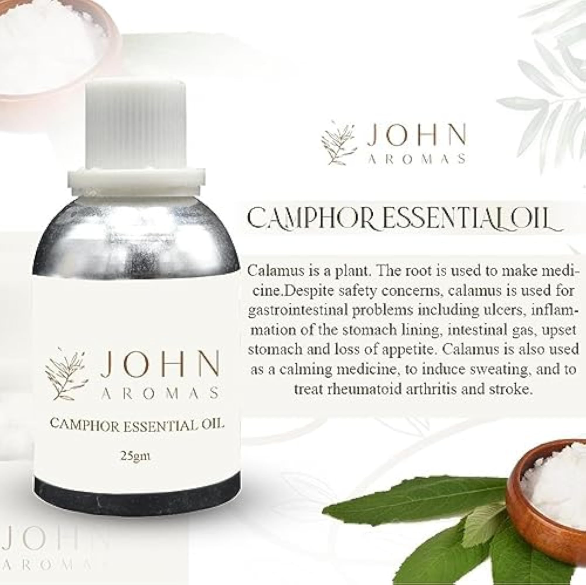 Camphor Essential Oil 100 ml for Skin & Hair Care