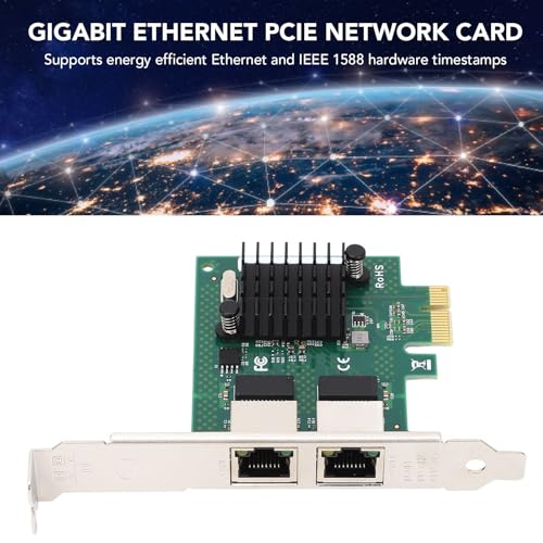 Dual Port BCM5720 Tarjeta de Red Ethernet Gigabit PCIe para PC de Escritorio compatible con Wins Server miniatura 3