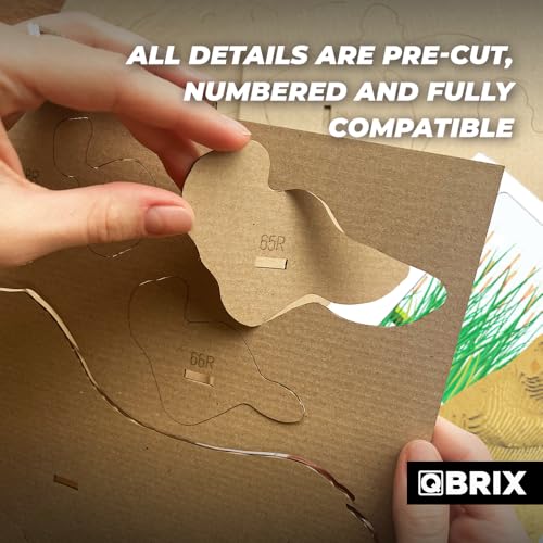 Image of QBRIX Beaver 3D Puzzles for Adults, 3D Puzzles for Adults, 3D Model Kit for Teens, DIY Crafts for Home Decor, Original Gift for Boys&Girls 14+, Cardboard Model Building Kit
