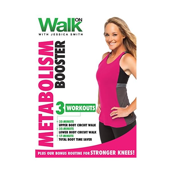 Walk-On-Metabolism-Booster-DVD-with-Jessica-Smith-Walking-at-Home-Plus-Total-Body-Circuit-Strength-Training-for-Women-and-Bonus-Strong-Knees-Routine-Beginner-Intermediate-Level Walk On: Metabolism Booster DVD with Jessica Smith, Walking at Home Plus Total Body Circuit Strength Training for Women and Bonus Strong Knees Routine, Beginner, Intermediate Level