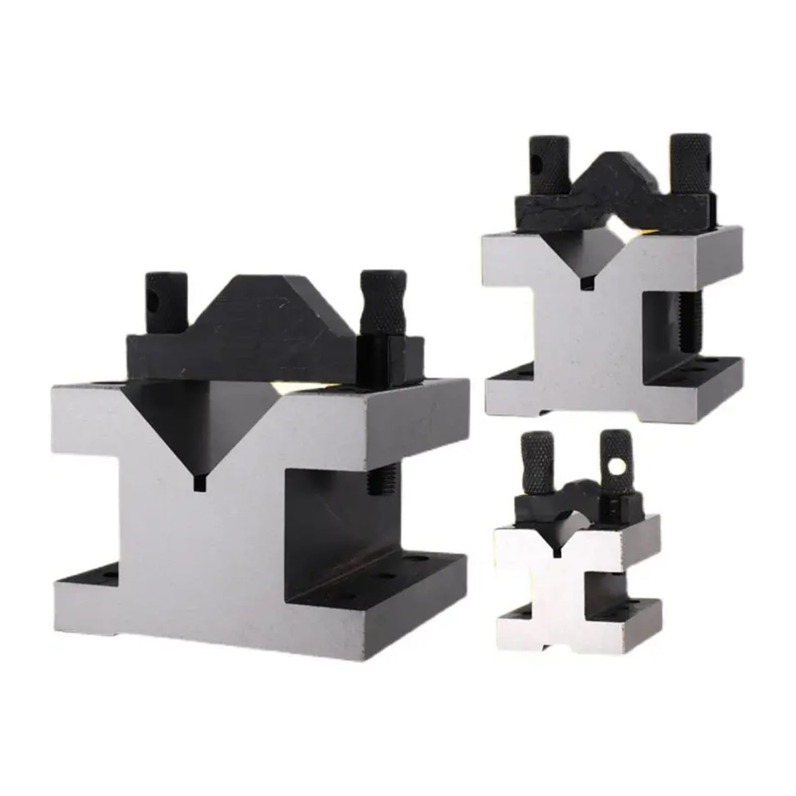 Produkty Kalibracyjne Para uziemień bloku V z zestawem zacisków Precyzyjnie dopasowana para Precyzyjny miernik 90° dla mechanika Wielozadaniowy pomiarowy(35x35x30 2pcs)