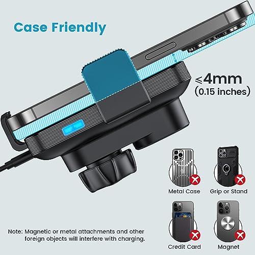 Apps2Car I03-CD4 Wireless Car Charger Mount Cd Slot Auto Clamping 15W Fast Charging Cd Phone Holder thumb #5