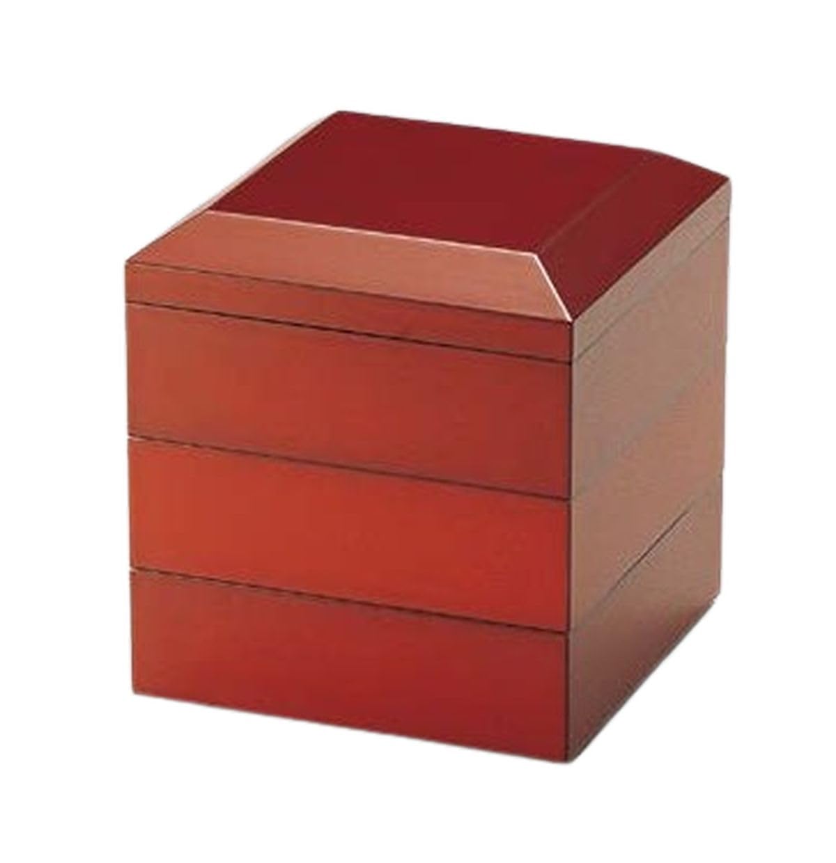 J-kitchens お重箱 面取45三段重 古代朱 （1組) 13.5cm Amazon｜J-kitchens お重箱 面取45三段重 古代朱 （1組) 13.5cm 漆塗り