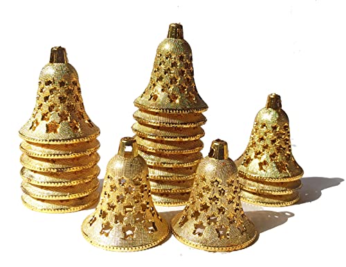 Nannudeco Decorative Plastic Bells For Home Decor Christmas Hanging Ornaments Hangings For Crafts 2.5 Inch  thumb #5
