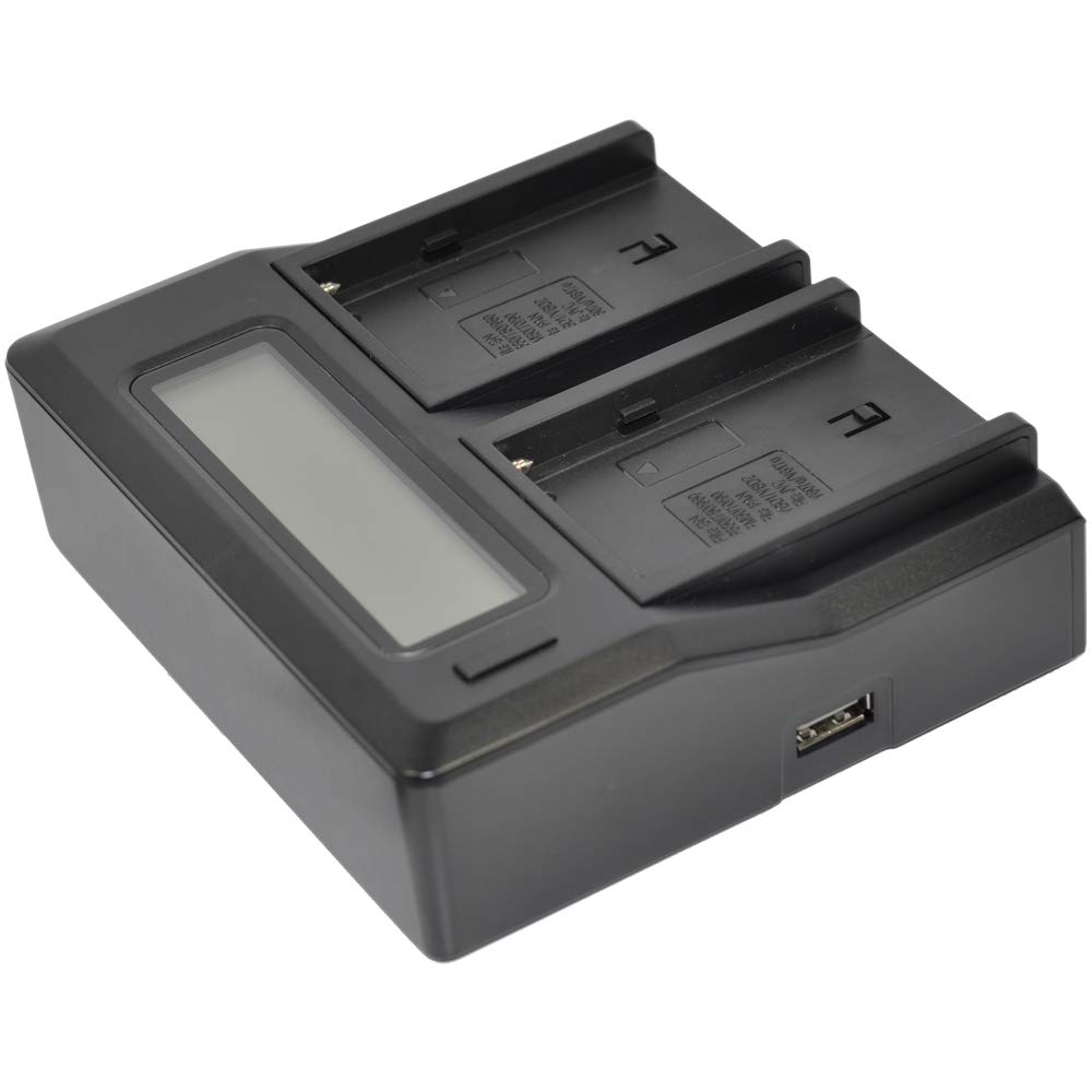 NP-FV50 Caricabatteria AC Parete Doppio LCD per NPFV50 Fotocamera Digitale e Videocamera K1a