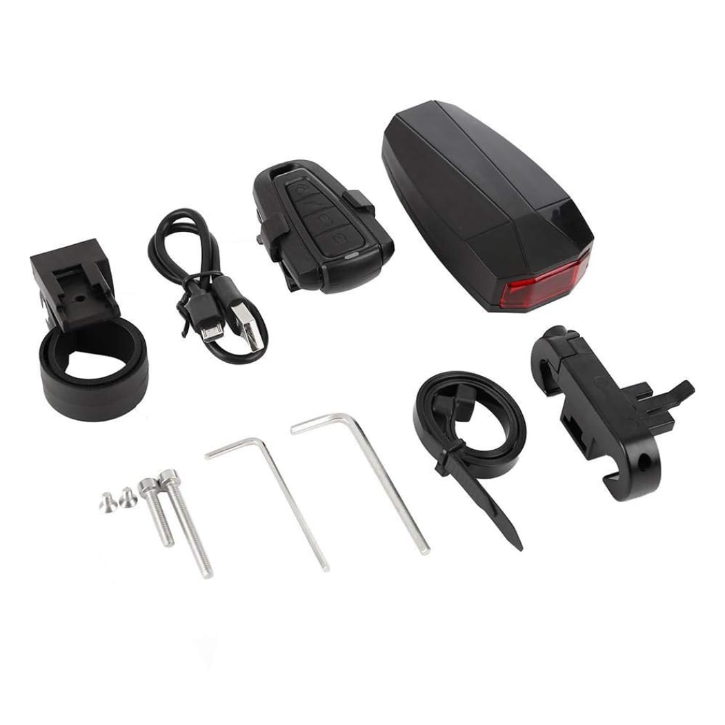 Luz trasera para bicicleta, recargable por USB, impermeable, luz trasera de advertencia