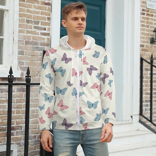 Chaqueta con capucha de manga larga para hombre miniatura 3