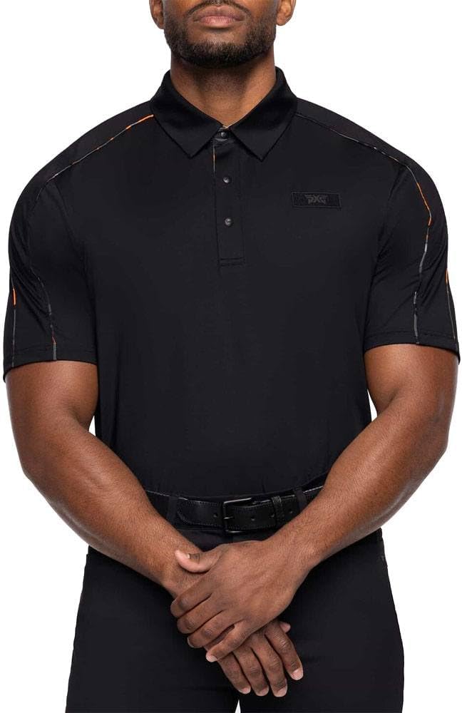 PXG 2023 Comfort Fit BP Fairway Camo Panel Golf Polo Black Large