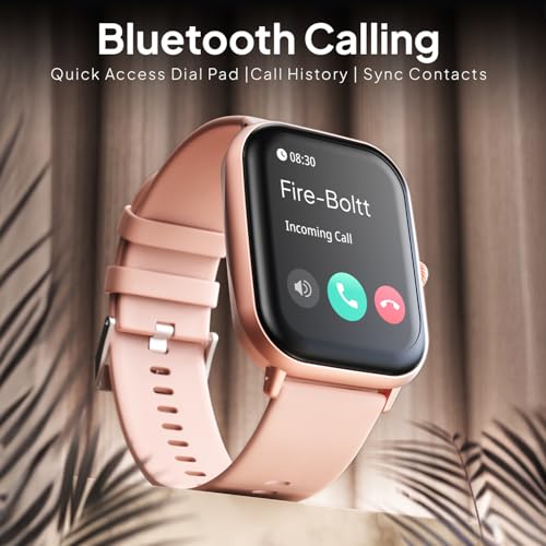 Image of Fire-Boltt Ninja Call Pro Max Bluetooth Calling Smart Watch, 2.01 inch HD Display, 120+ Sports Modes, Health Suite, AI Voice Assistance, SpO2 & Heart Rate Monitor Smartwatch for Men & Women - Pink