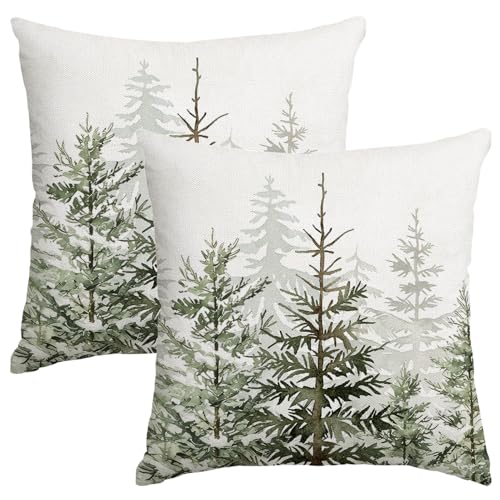 Miaikoe Weihnachtsbaum Kissen Abdeckungen 50x50cm Grün Bauernhaus...
