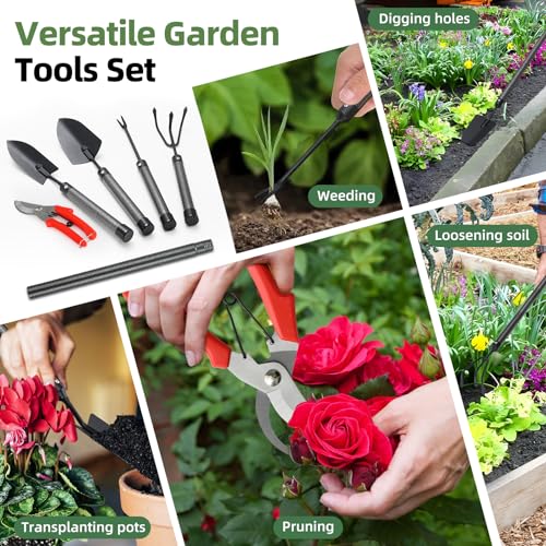 Set de 5 herramientas para jardinería con extensiones miniatura 5