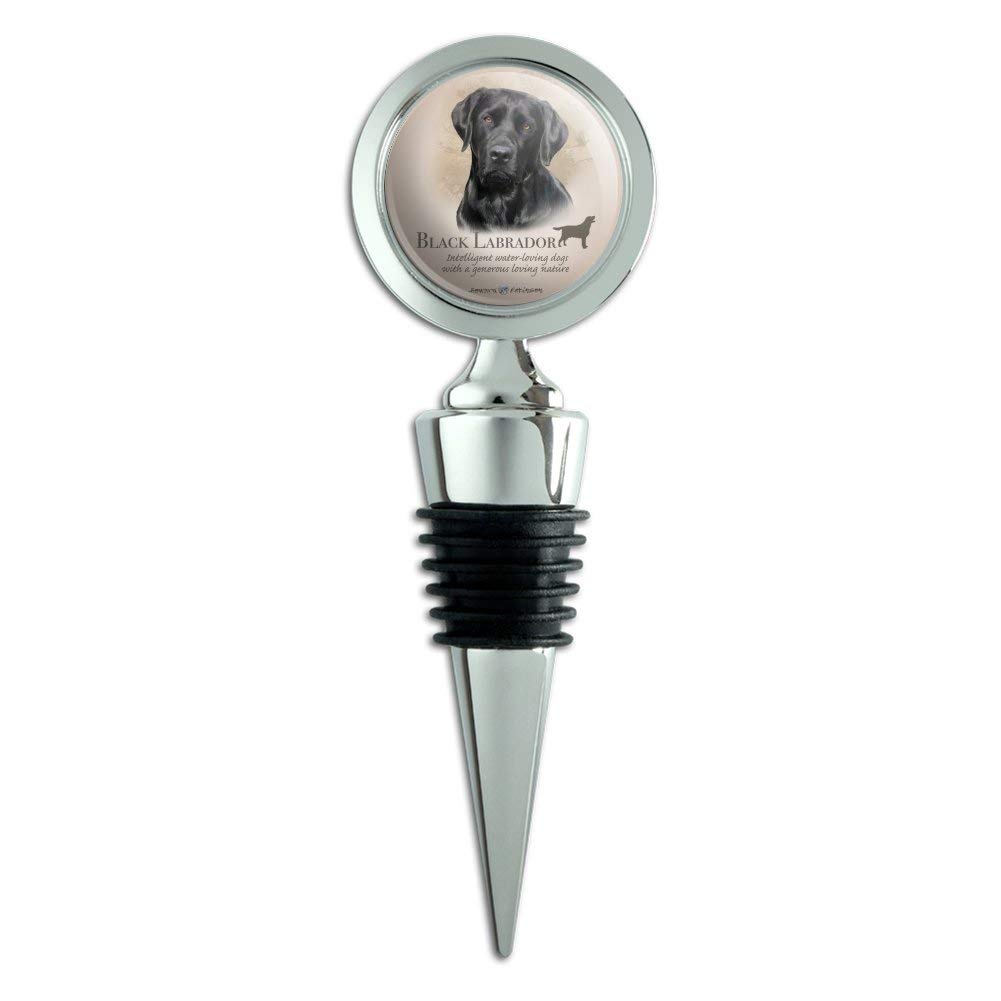 Black Lab Labrador Dog Breed Wine Bottle Stopper