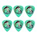 Mermaid Holding Trident Circle Art Nouveau Kelp Novelty Guitar Picks Medium Gauge - Set of 6