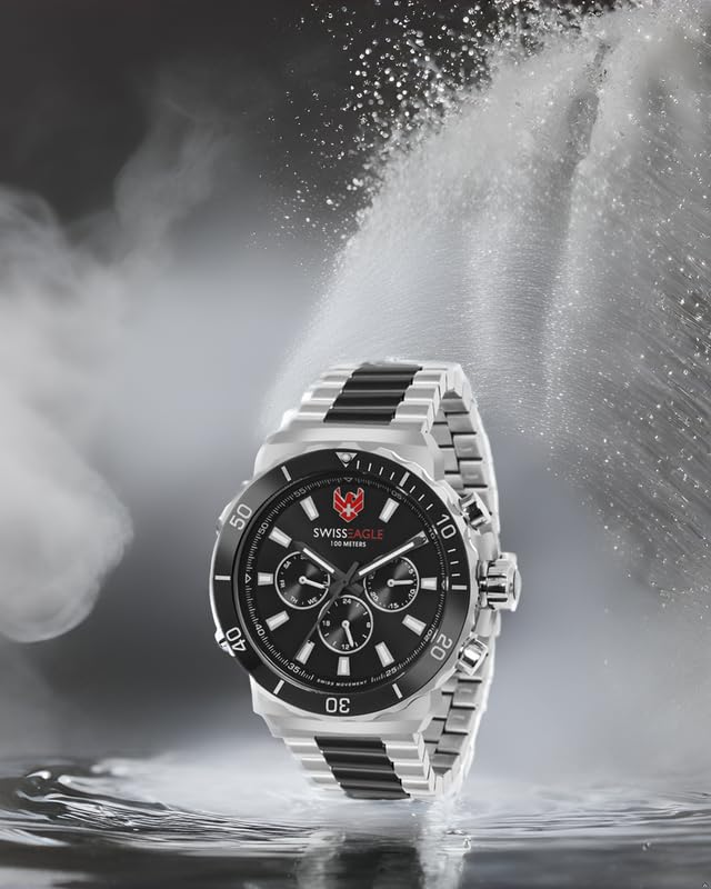Image of Swiss Eagle Analog Stylish Watch for Men Water Resistant Fashion Watch Round Shape with 3 Hand Mechanism Wrist Watch to Compliment Your Look /Ideal Gift for Male