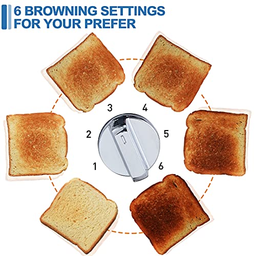 Image of CUSIMAX 2 Slice Stainless Steel Toaster with Digital LED Display, Silver
