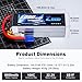 Zeee 22.2V 100C 6000mAh 6S Lipo Battery with EC5 Connector RC Battery for RC Car Truck RC Airplane Helicopter Quadcopter Boat