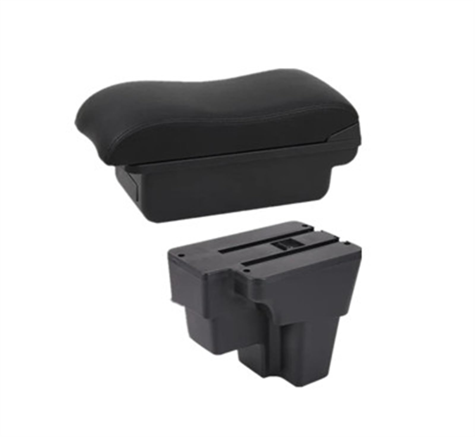 NOHEEU Car Armrest Special Storage Box Modification Parts For STONIC For Rio Lx For Cerato 2015-2024(A2 black line No USB)