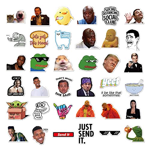 Pacote com 150 adesivos de vinil meme engraçados, adesivos de videira para laptop, iPhone, garrafas