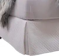 Saia Matelada Para Cama Box (QUEEN, Branca)