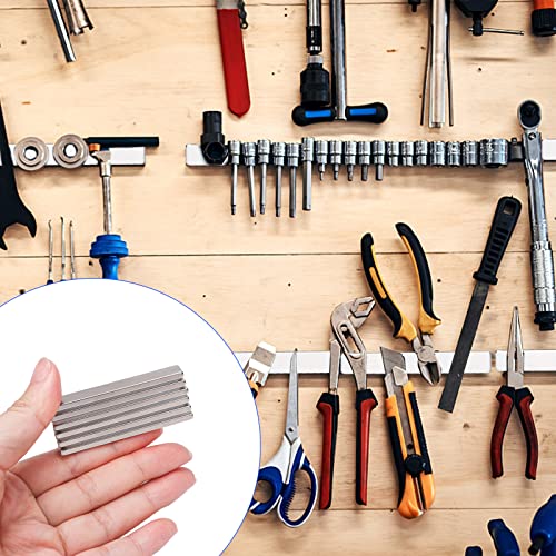 Trymag Strong Neodymium Bar Magnets, Rare Earth Magnets Bar, 6 Pack Powerful Bar Magnets Neodymium Magnets With Double Sided Adhesive - 60 X 10 X 3 Mm #TOP6