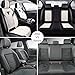 KSJH Car Seat Cover Fit 98% of Land Rover 2000-2025,Premium Nappa Leather Breathable Waterproof Sports Seat Cover,Easy to Install Automotive Seat Covers Full Set（Black & White）