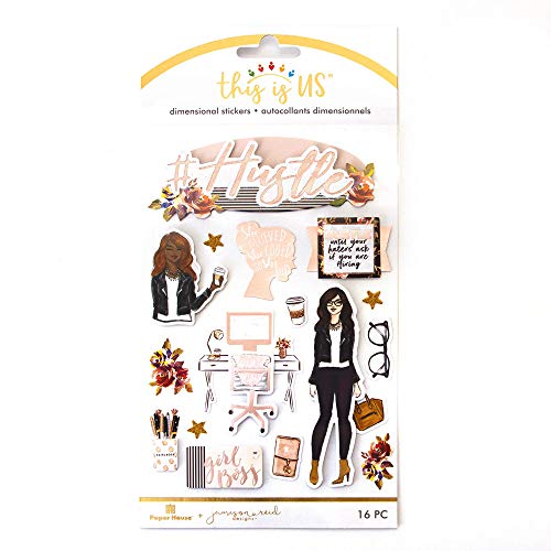 Paper House Productions STDM-5501E - Pegatinas dimensionales para niña jefe