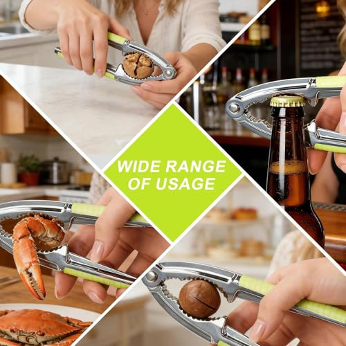 2 PCS Nutcrackers, Multifunctional Nut Cracker, Heavy Duty Nut Crackers with Non-Slip Handle and Fork, Nut Crackers for Pecan Walnut Almonds, Hazelnuts, Pistachios - Image 5