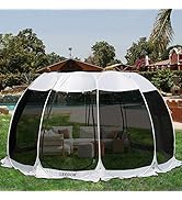 LEEDOR Gazebos for Patios Screen House Room 12-15 Person Canopy Pergolas Mosquito Net Camping Ten...
